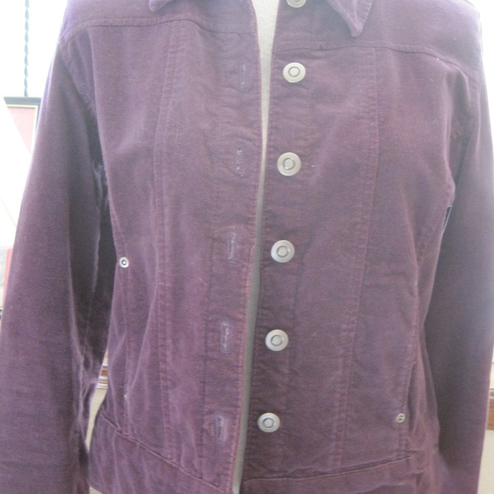 Purple Corduroy Bomber Jacket